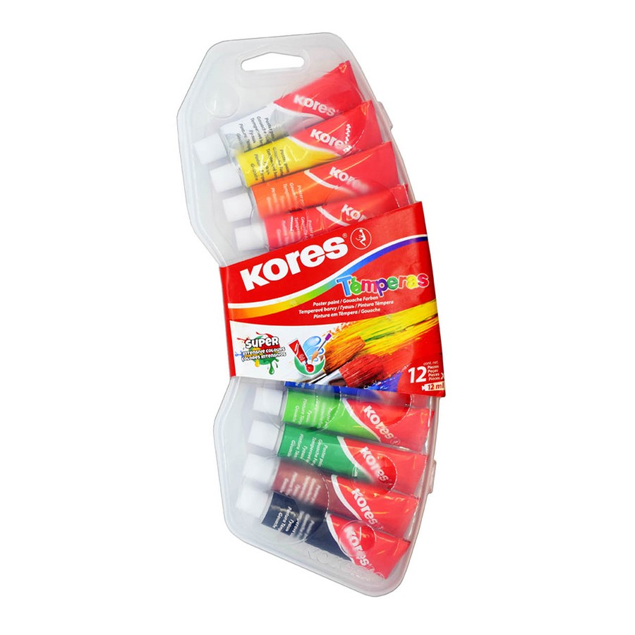 TEMPERA 12 CULORI 12 ML KORES TEMPERA 12 CULORI 12 ML KORES